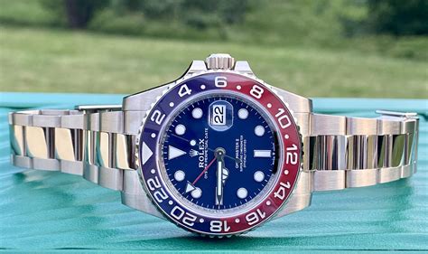 rolex gmt white gold pepsi|Rolex gmt Pepsi for sale.